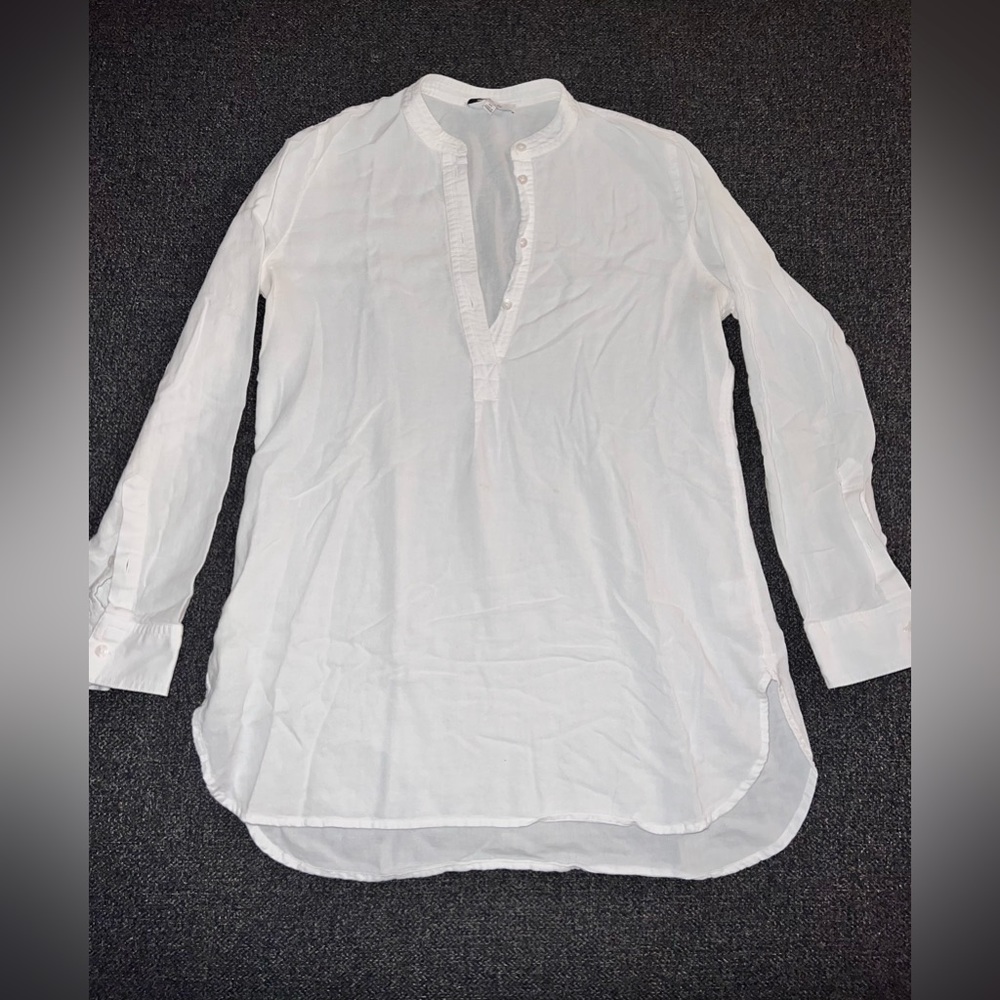 Madewell White Cotton Shirt Tunic size XS